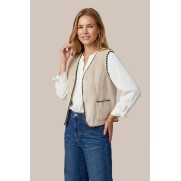 CS the Label gilet Glen Sand Black